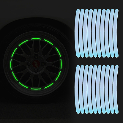 Пластиковые светоотражающие наклейки на автомобильные колесные диски, клейкие полоски для колес, внешние аксессуары