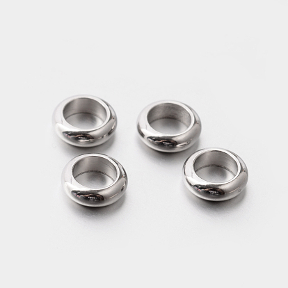 201 Проставочные кольца из нержавеющей стали, 6x2 мм, отверстие : 4 мм
