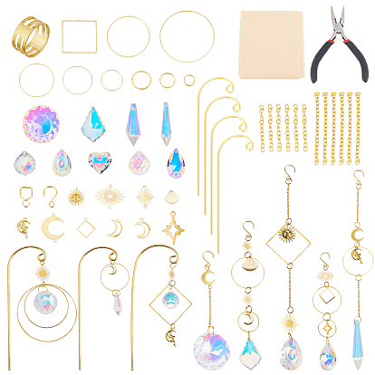 Наборы для самостоятельного изготовления подвесных ловцов солнца из стекла и латуни