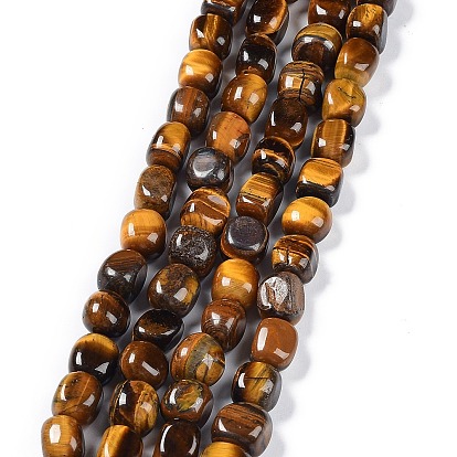 Natural Tiger Eye Beads Strands, Nuggets Tumbled Stone