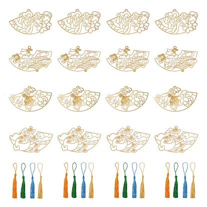 Olycraft diy закладка manking, с подвесками из полиэстера с кисточками и большими латунными подвесками