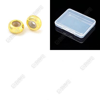 Brass Beads, with Silicone, Rondelle