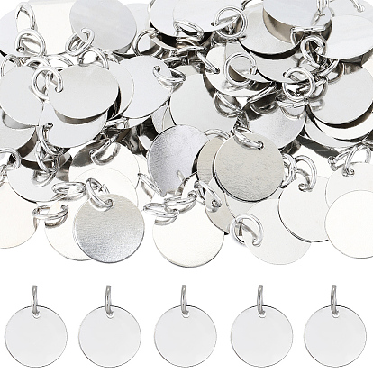 120 латунные подвески шт., плоско-круглые, с целью перехода в кольце