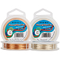 2 Rolls 2 Colors Copper Craft Wire, Light Gold & Silver