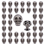 80piezas de remaches de colisión de aleación de zinc con forma de calavera de Halloween, remache semitubular, Para cinturón, ropa, bolso, bolso, artesanía de cuero, accesorios hechos a mano