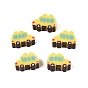 Handmade Polymer Clay Beads, School Bus