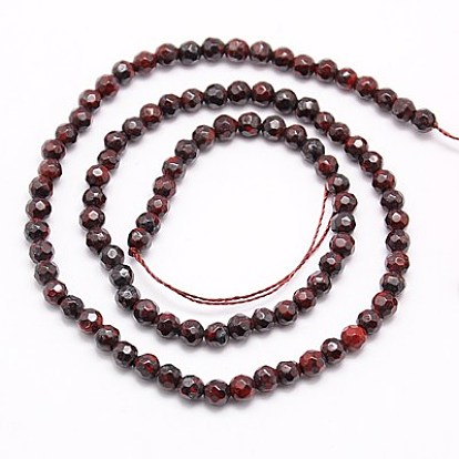 15 In Strand of 10 MM Bloodstone Round Faceted Beads