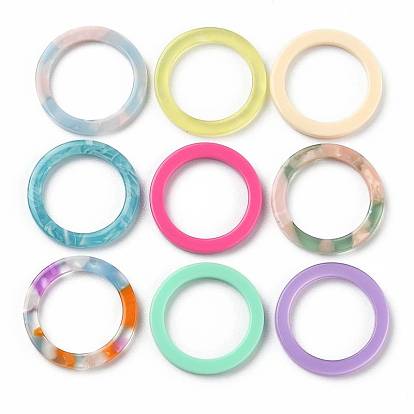 Cellulose Acetate(Resin) Finger Rings, Plain Band Rings