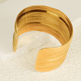 Хип-хоп стильные 304 браслеты-манжеты из нержавеющей стали для женщин