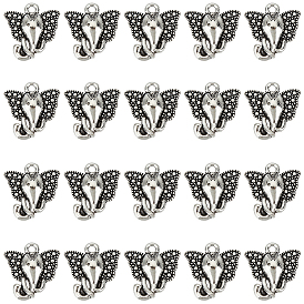 160 шт. подвески в виде головы слона из цинкового сплава в тибетском стиле