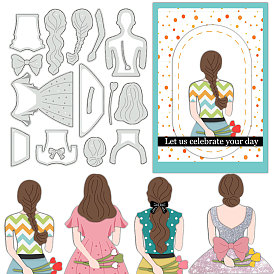 Девушка из углеродистой стали вырубка умирает трафареты, для diy scrapbooking, Фотоальбом, декоративная бумага для тиснения