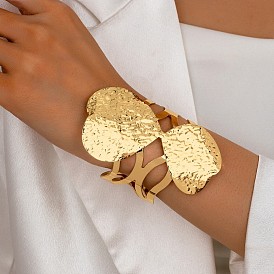 Браслеты-манжеты из сплава в форме сердца для женщин, текстура