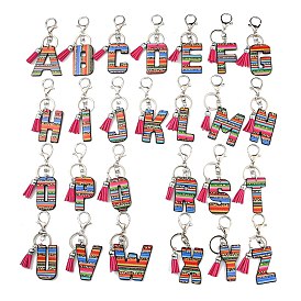 PU Leather Keychain, with Iron Key Ring, Colorful