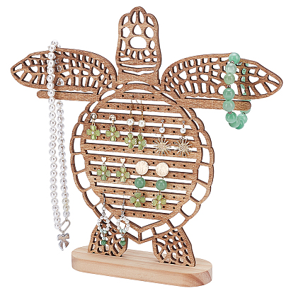 Деревянные подставки для сережек в виде морских черепах, настольный органайзер для хранения сережек