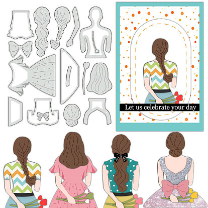 Девушка из углеродистой стали вырубка умирает трафареты, для diy scrapbooking, Фотоальбом, декоративная бумага для тиснения