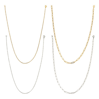 16 шт. 4 стиль 304 ожерелья из нержавеющей стали