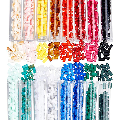 672~800pcs 16 Colors Opaque Acrylic Slide Charms, Rectangle