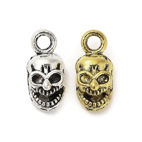 Сплавочные подвески тибетского стиля, без кадмия и без свинца, череп прелести