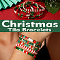 Рождественские эластичные браслеты из акриловых бусин для женщин