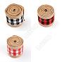 3Rolle 3 Polyester- und Hanfband, flach mit Schottenmuster