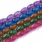 Baking Paint Glass Beads Strands, Drop