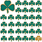 60 pcs pin de esmalte de aleación de trébol, Broche de hierro chapado en oro para mochila de ropa., día de san patricio