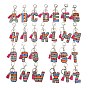 PU Leather Keychain, with Iron Key Ring, Colorful