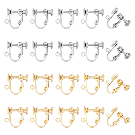 20 шт. 2 цвета 316 фурнитура для сережек-клипс из хирургической нержавеющей стали