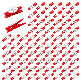 125 шт. 5 стили деревянные снежинки прищепки для поделок, мини-прищепки из фотобумаги для рождественского декора своими руками