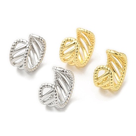 Rack Plating Brass Hollow Cuff Earrings for Women, Long-Lasting Plated, Lead Free & Cadmium Free