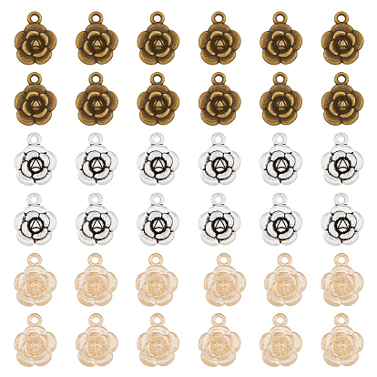 90 шт 3 цвета подвески из сплава в тибетском стиле, выросли прелести