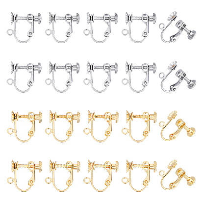 20 шт. 2 цвета 316 фурнитура для сережек-клипс из хирургической нержавеющей стали