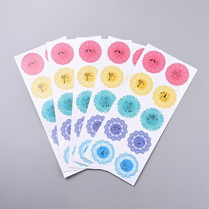 Waterproof Sealing Stickers, Label Paster Picture Stickers, Flat Round