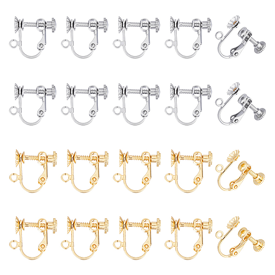 20 шт. 2 цвета 316 фурнитура для сережек-клипс из хирургической нержавеющей стали