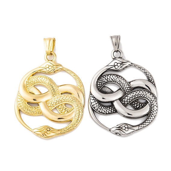 304 из нержавеющей стали большие кулоны, очарование змеи