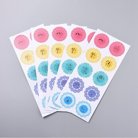 Waterproof Sealing Stickers, Label Paster Picture Stickers, Flat Round