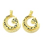 Real 18K Gold Plated Brass Pendants, with Cubic Zirconia and Enamel, Leopard Charms