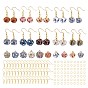 DIY Earring Making, with Handmade Cloth Fabric Covered Round Pendants and Golden Plated Brass Earring Hooks
