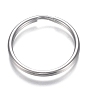 304 Stainless Steel Split Key Rings, Keychain Clasp Findings