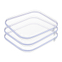 3Pcs Hard Plastic Zipper Cases, Rectangle