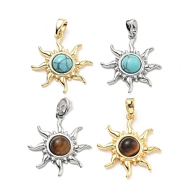 Драгоценный камень подвески, латунные солнечные подвески