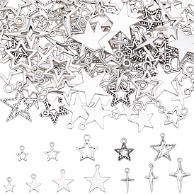120 шт 12 стили подвески из сплава в тибетском стиле, звезды прелести