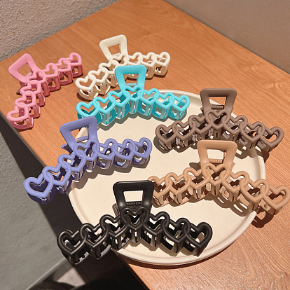 Пластиковые зажимы когтя волос, аксессуары для волос для женщин и девочек, сердце