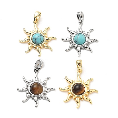 Драгоценный камень подвески, латунные солнечные подвески