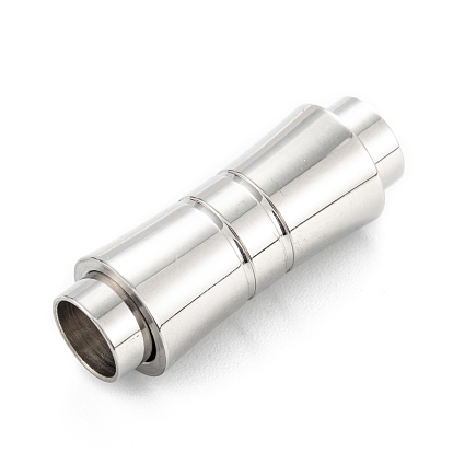 304 Stainless Steel Magnetic Clasps with Glue-in Ends, Column