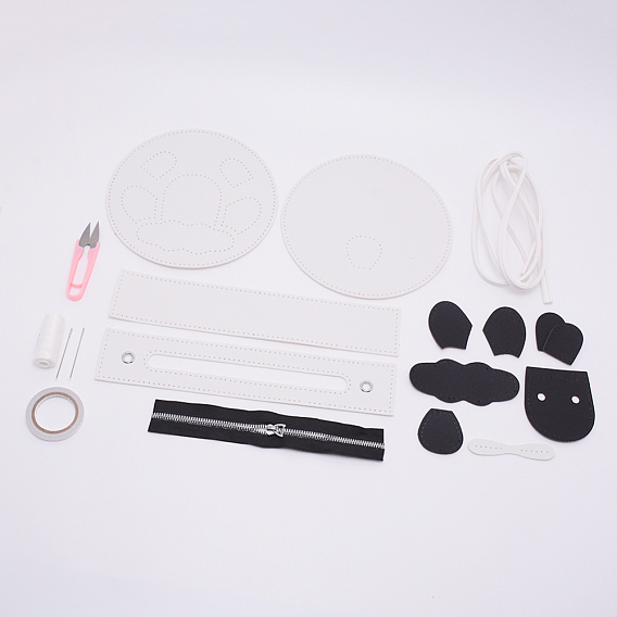 PU Leather Shoulder Bag Making Kits, Lamb Shaped Handmade Crossbody Bag, Purse Wallet Knitting Crochet Bag