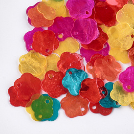 Spray Painted Capiz Shell Charms, Flower