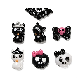 Кабошоны из непрозрачной смолы на Хэллоуин