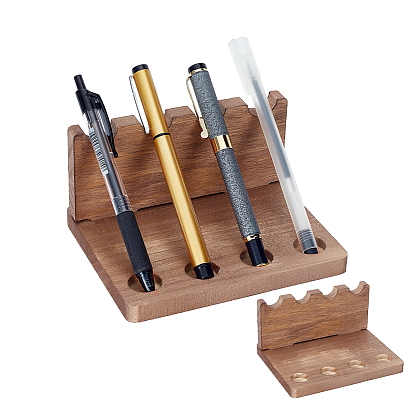 Présentoir porte-stylos en bois, porte-crayon de bureau, rectangle