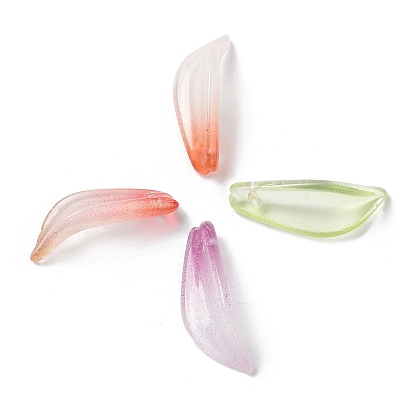 Двухцветные стеклянные подвески, Подвески из листьев космоса двуперстного